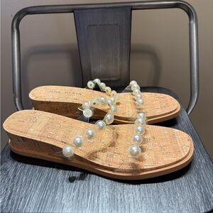 Embellished Wedge Sandals Size 9